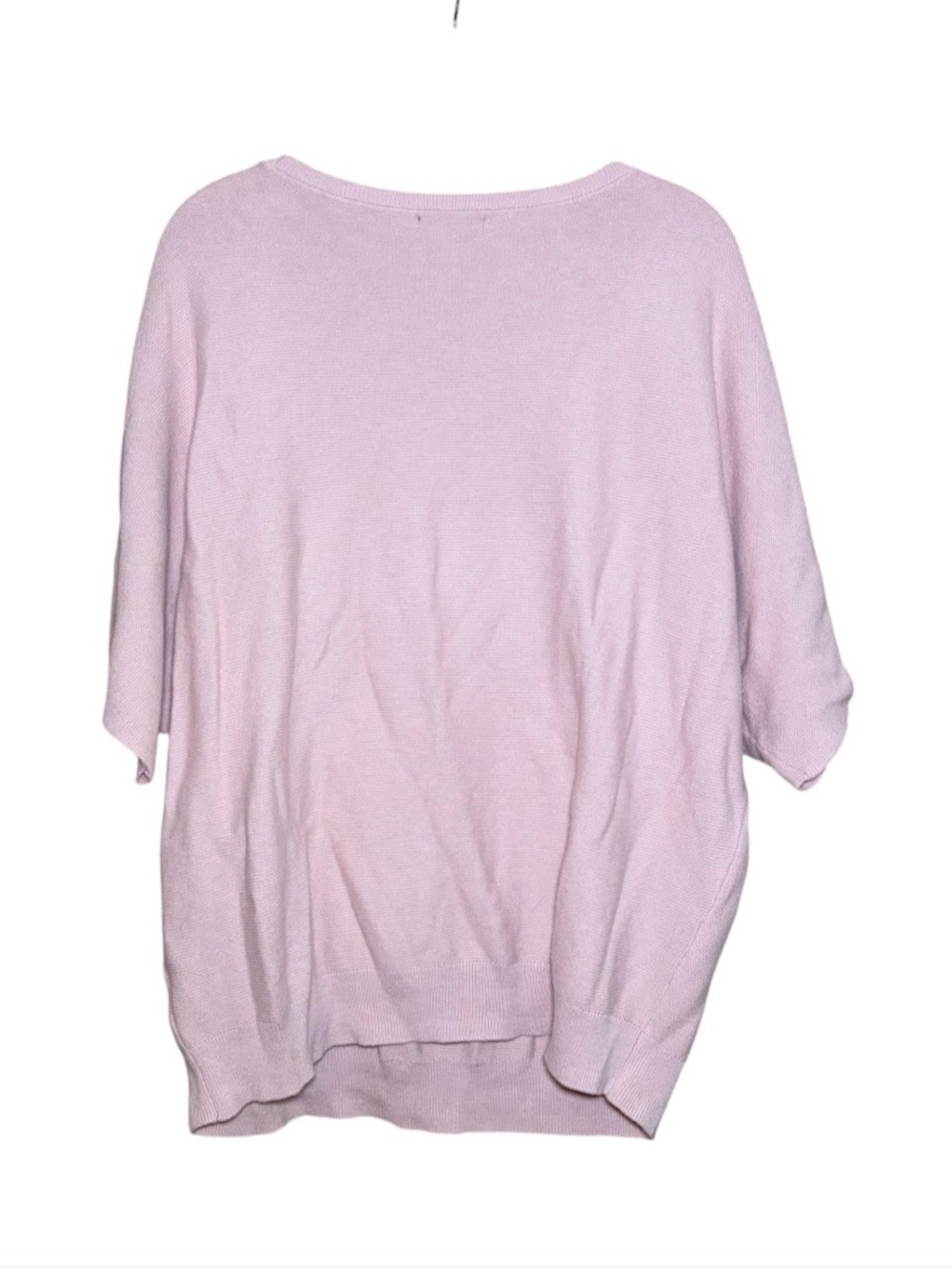 Quince Lightweight Cotton Cashmere Link-Stitch Dolman Sweater Large Pink - Picture 4 of 6